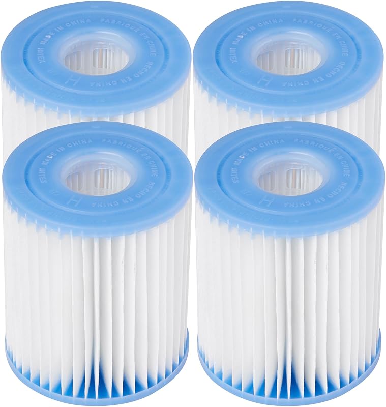 Intex Swimming Pool Easy Set Filter Cartridge Replacement - Type H (4 Pack)