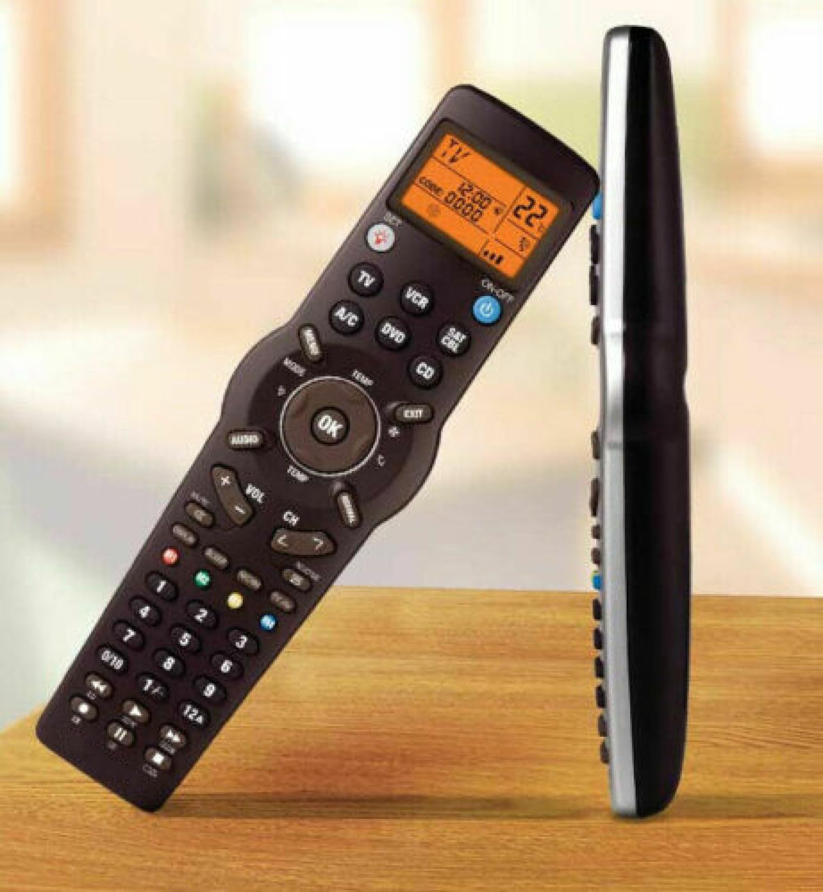 CHICHIYANG Télécommande Universelle 6 en 1 avec Écran LCD et Fonction d'Apprentissage, Matériau ABS pour TV/TXT, DVD, CD, Magnétoscope, SAT/Câble, A/C