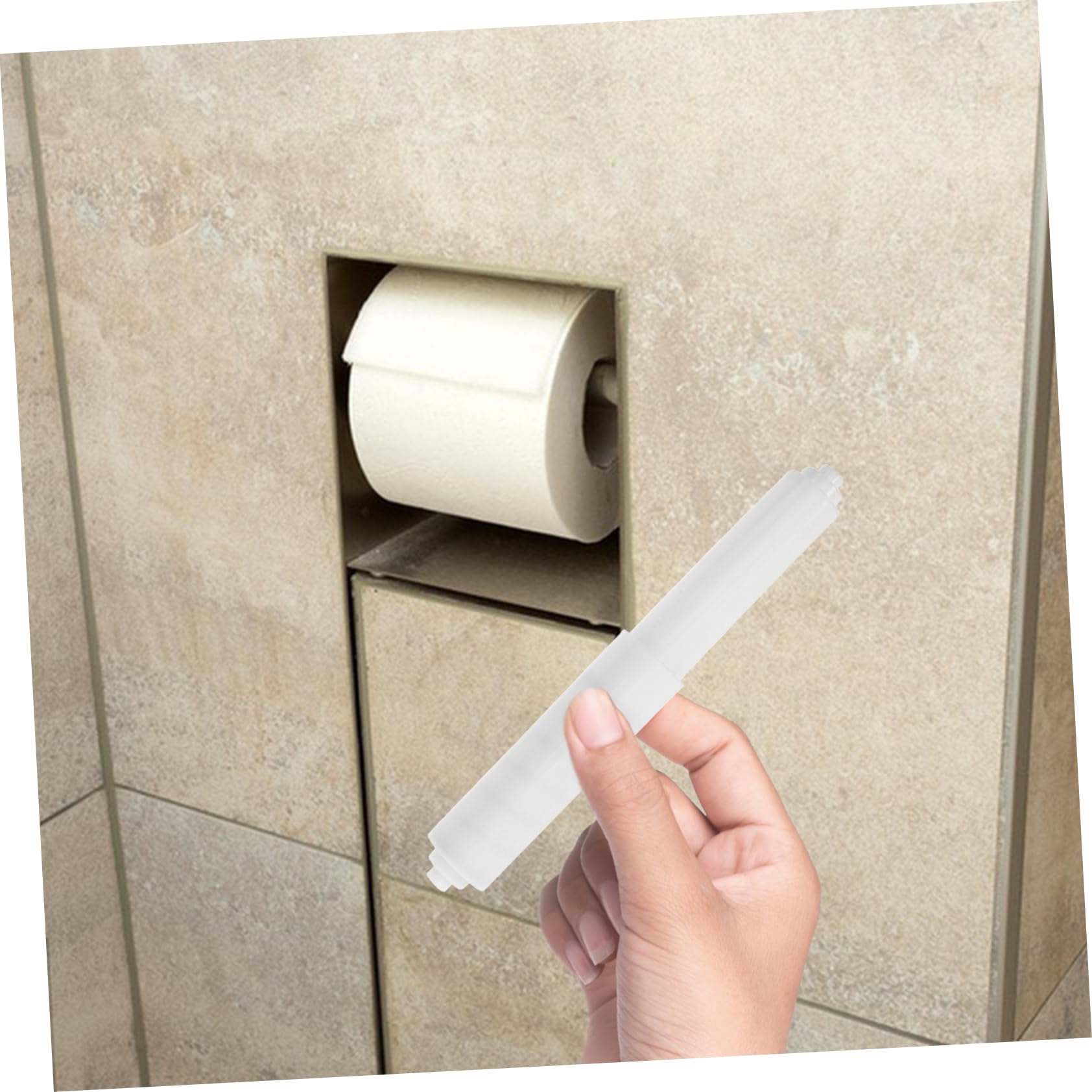 Teleskop-Toilettenpapierhalter Aus Verchromtem Edelstahl – Verstellbar, Wahlweise Mit Quadratischem Oder Rundem Sockel