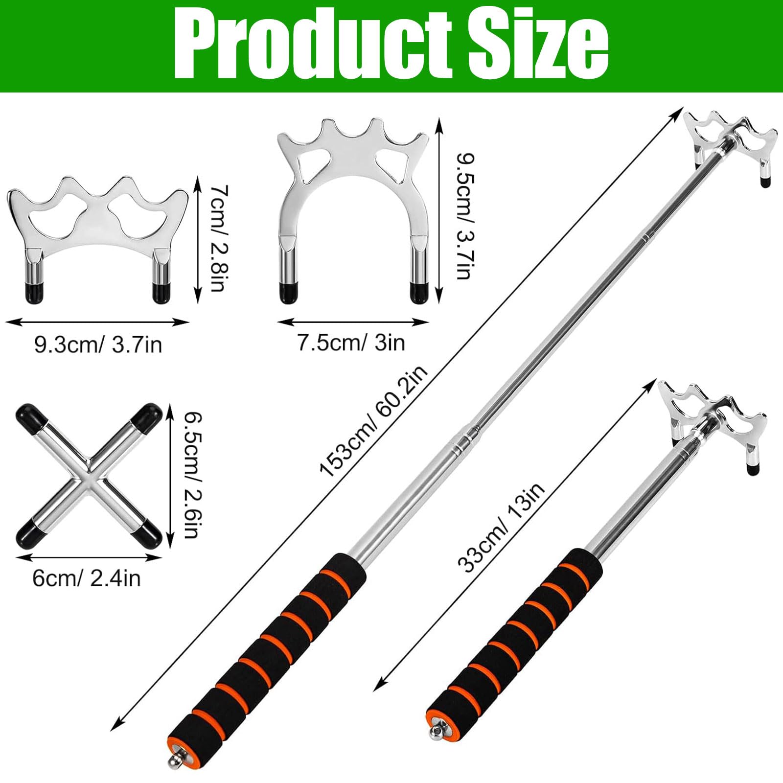 Ponte Stecca da Biliardo Retrattile,Billards Cue Stick Bridge,Stecca da Biliardo Retrattile con 3 Testa a Ponte Rimovibile,Accessorio per Stecca da Biliardo per Tavolo da Biliardo, Snooker