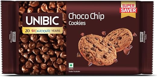 Unibic Foods Choco Chip Cookies, Chocolate | weight may vary 450g/487.5g