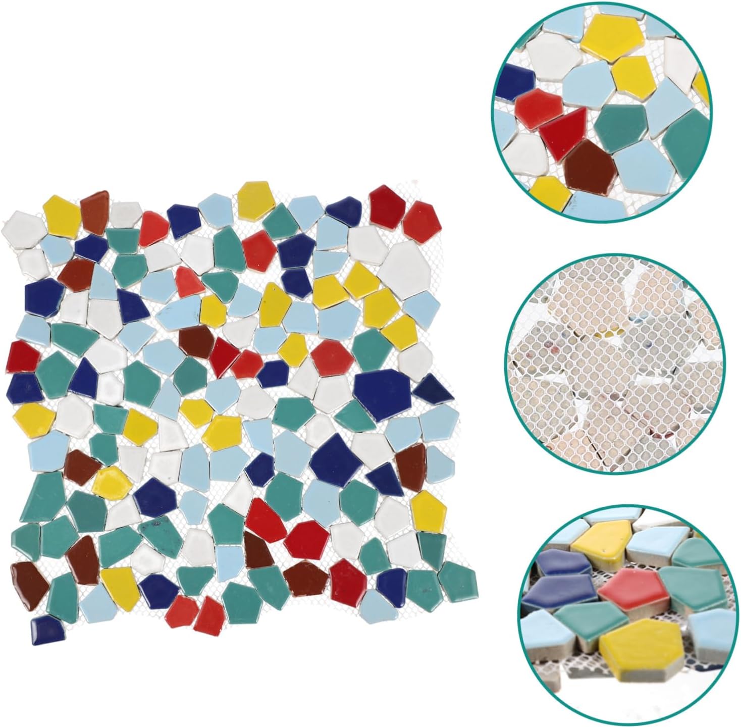 Ceramic Mosaic Tiles for Crafts DIY Projects Vibrant Colored Irregular for Garden Paths Bathroom Floors Creative Art Supplies