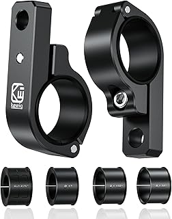 2 PCS Light Bar Mounts, Aluminium Alloy Roll Bar Tube Clamp Mounting Bracket, Sturdy LED Light Mount Fit on 0.75"/0.875"/1"/1.125"/1.26"/1.375" Motorcycle ATV UTV Truck Handlebar Roll Cage Roof Rack