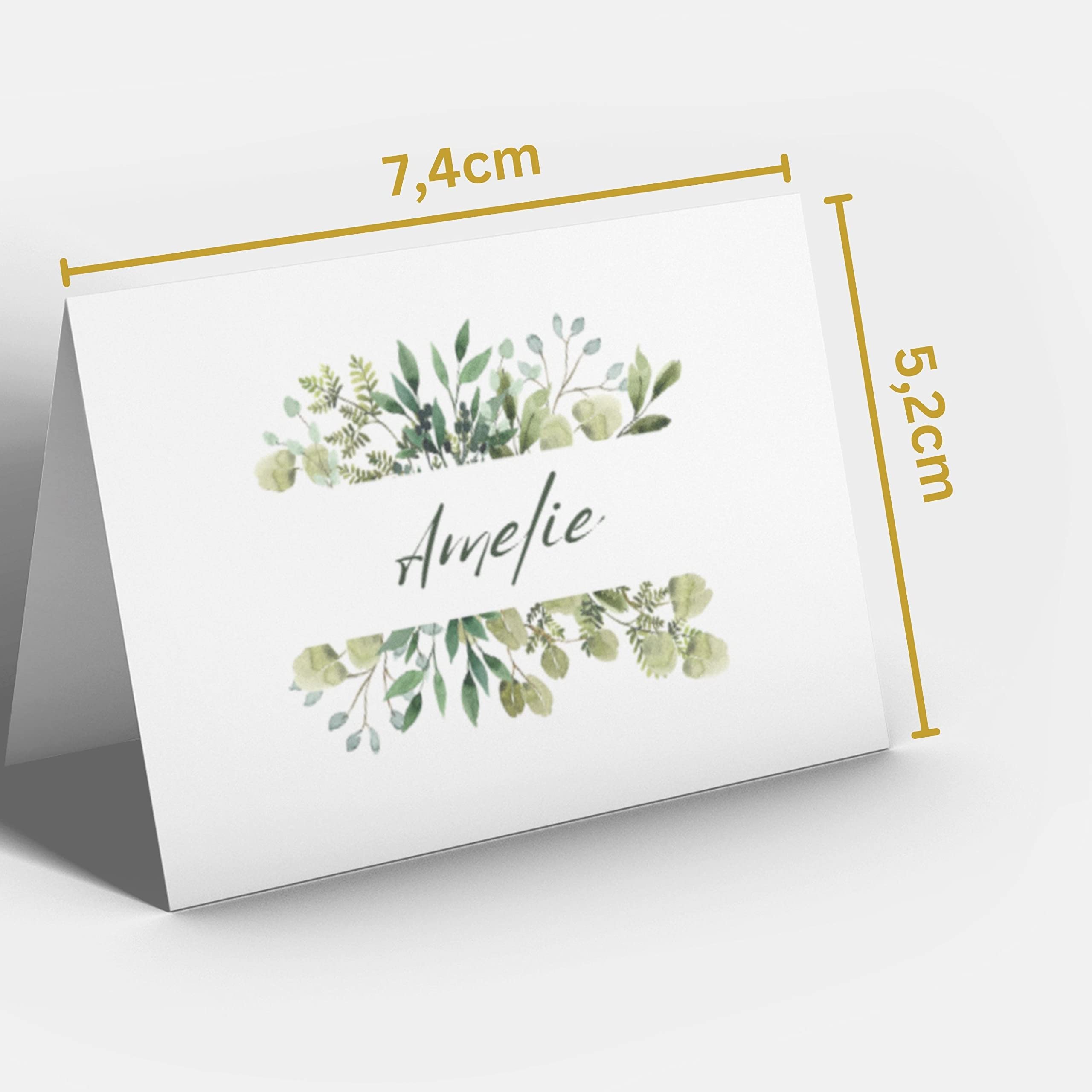 50 Biglietti Pieghevoli Bianchi 10x15 Cm – Segnaposto E Inviti Per Matrimoni, Compleanni E Feste