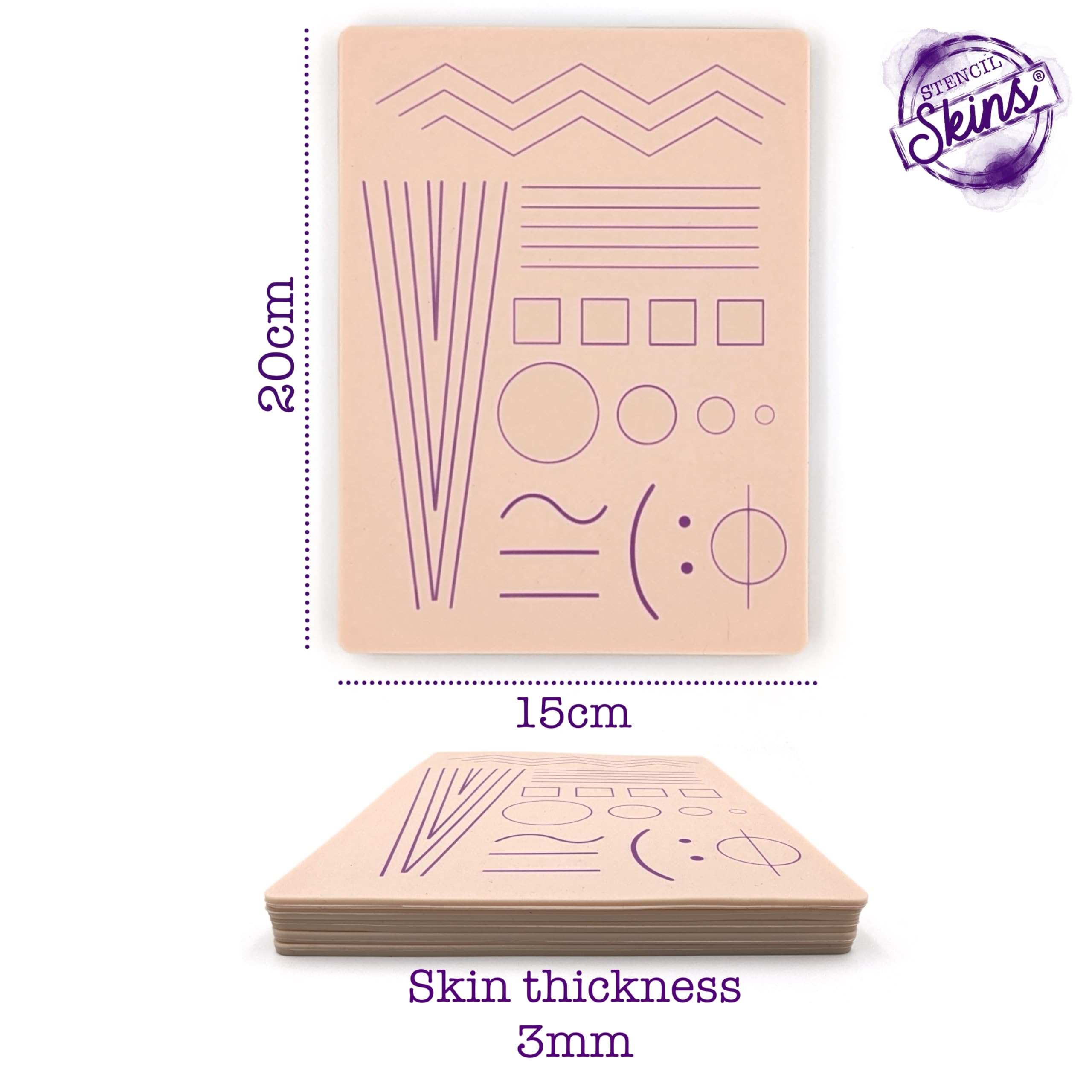 5 Pre-Printed Tattoo Practice Skins, Apprentice Set of 5, Normal Skin - Image 4