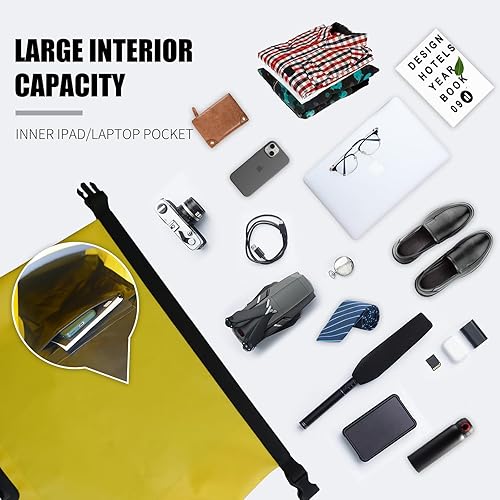 Miniatura 4 de SEPEAK - Bolsa seca marina impermeable de 55 litros, mochila enrollable, saco seco resistente para kayak, canotaje, natación, buceo, surf, rafting,