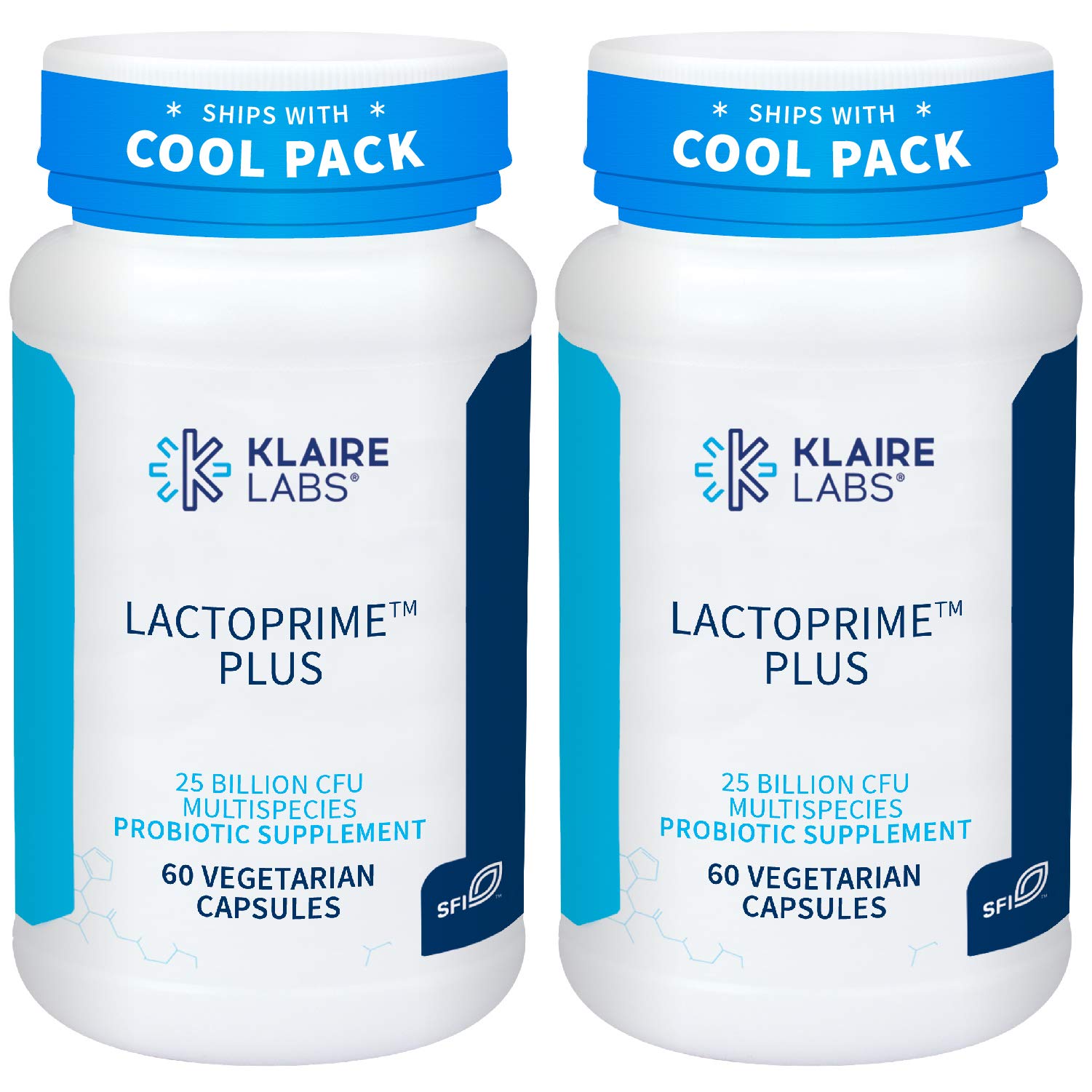 Klaire Labs Lactoprime Plus Probiotic - 25 Billion High CFU for Carb-Sensitive Men & Women, 7 Lactob
