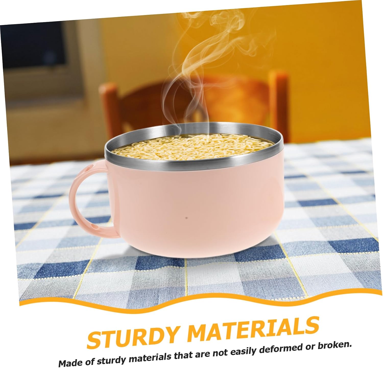 PRETYZOOM Detachable Non-stick Stone Bowl Large Serving Bowl 1200ml Soup Container Microwaveable Perfect for Boys and Girls Adults