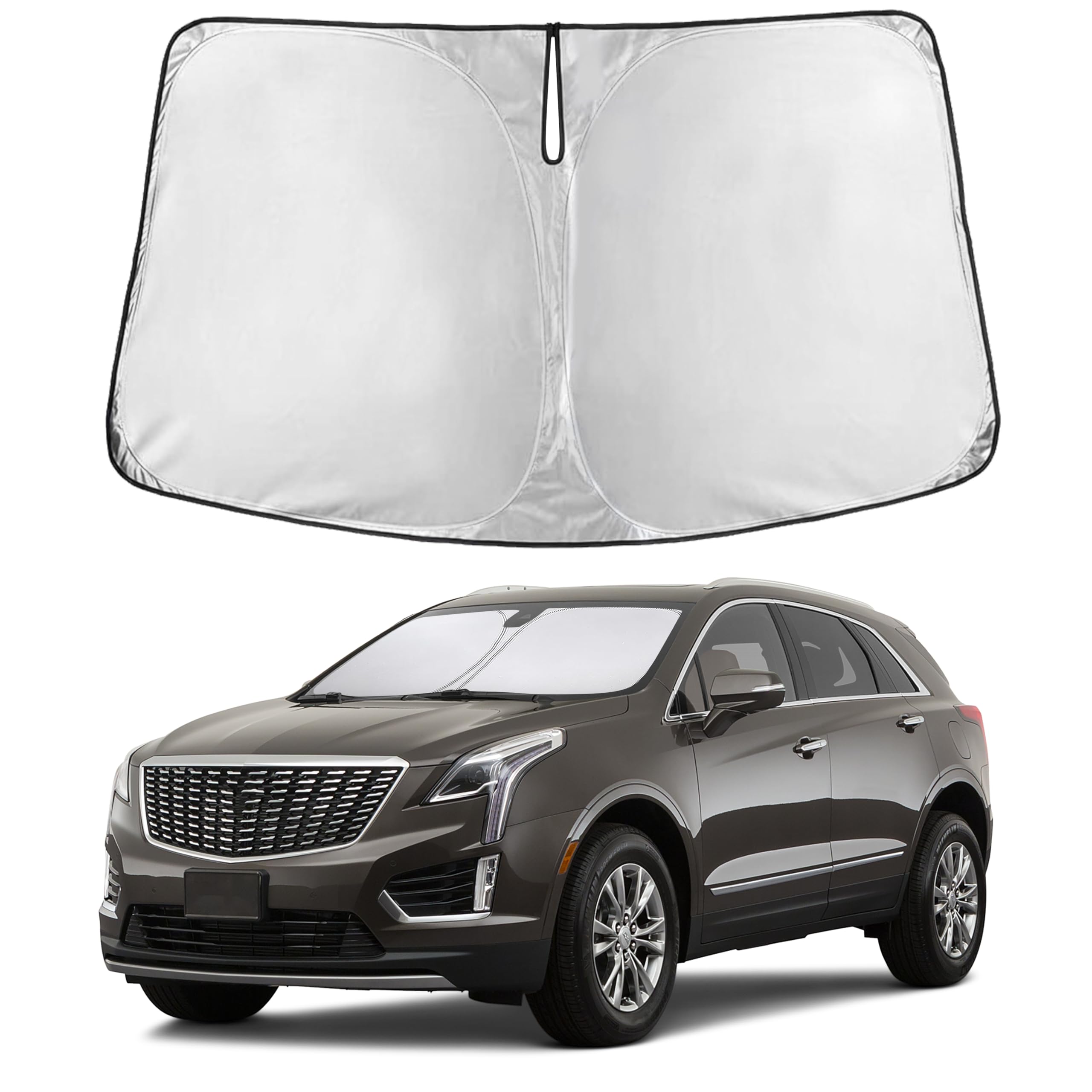 EcoNour Windshield Sun Shade Compatible for Cadillac CT5 2020-2025 2026