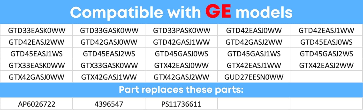 1 PCS WE01X24552 Dryer Timer Control Knob Replacement and 3 PCS WH01X24378 Selector Knob Assembly Compatible with GE General Electric AP6026722, 4396547,PS11736611