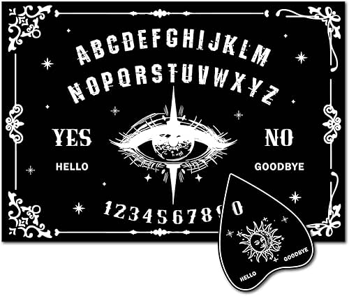 CREATCABIN Wood Spirit Board Dowsing Divination Set with Planchette Metaphysical
