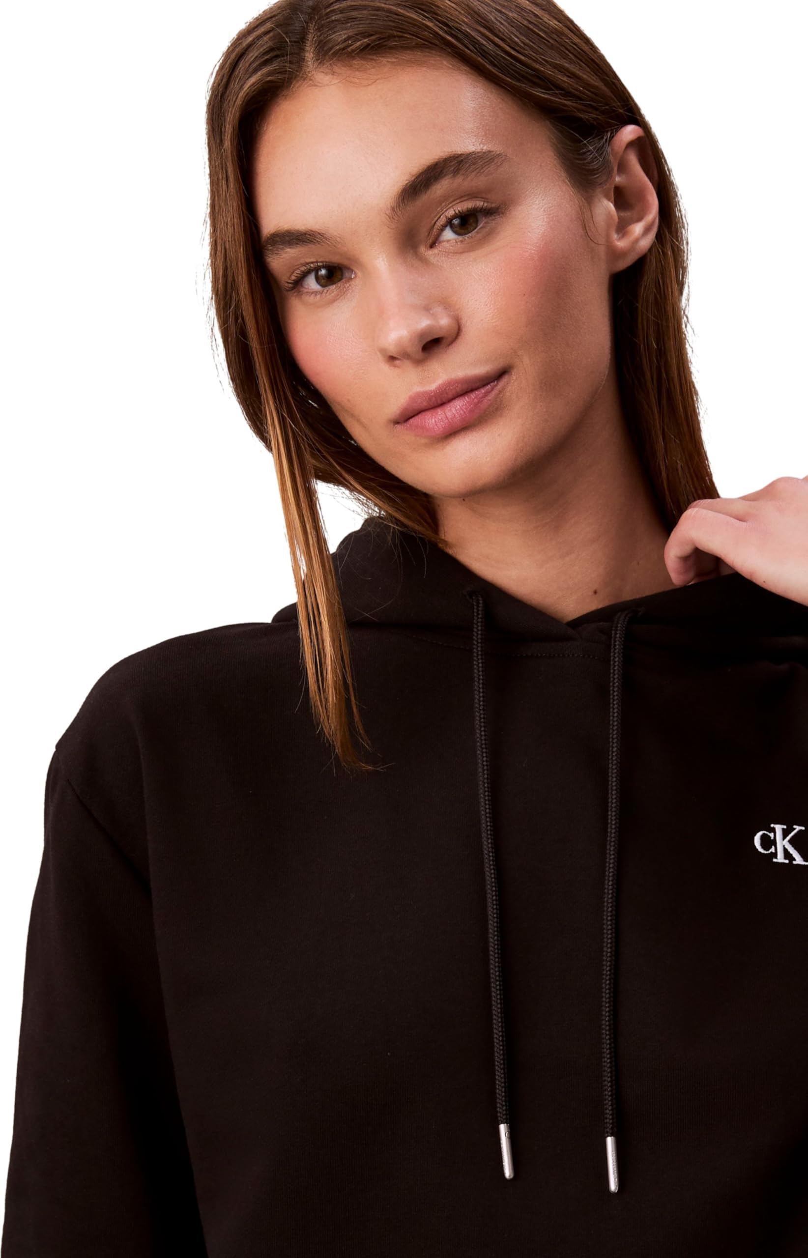Calvin Klein Sweat à Capuche Femme Monogram Terry avec Logo