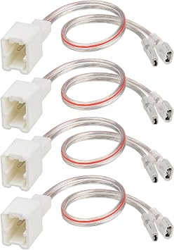 RED WOLF Car Door Speaker Wiring Harness Adapter Connector Plug Compatible with Nissan sentra Altima Rogue 2004-2019, Infiniti 2006-2018 Model 4PCS