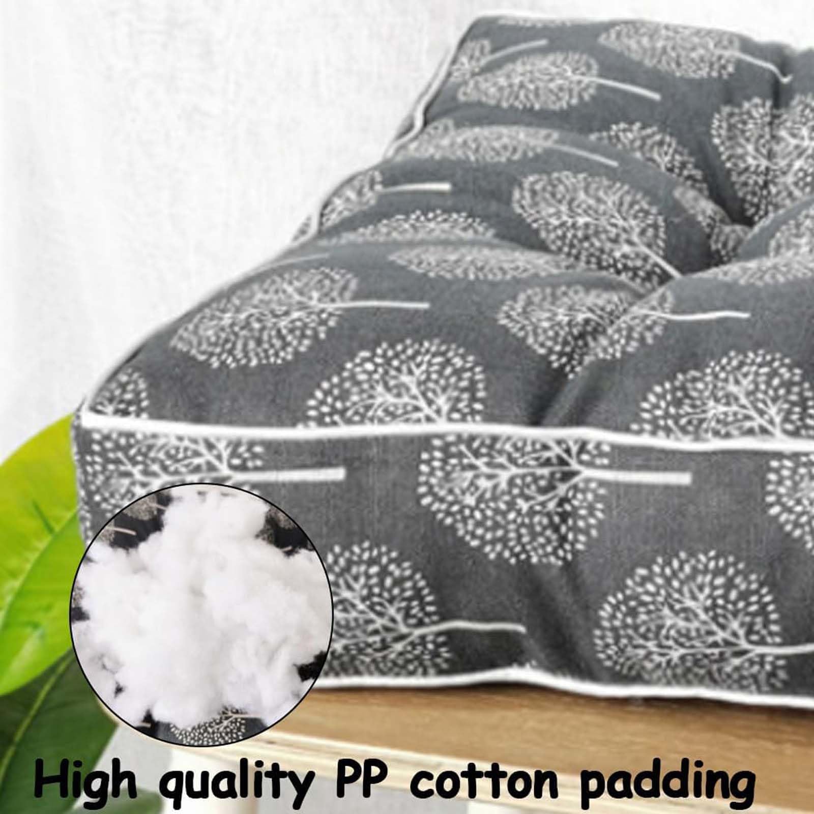 Cojines Grandes de 8 cm de Grosor para sofá de 45 x 45 cm. Cojín de Suelo Grueso con mechones, cojín de Tatami Suave y Grande para Silla de Comedor, Ideal para Personas mayore