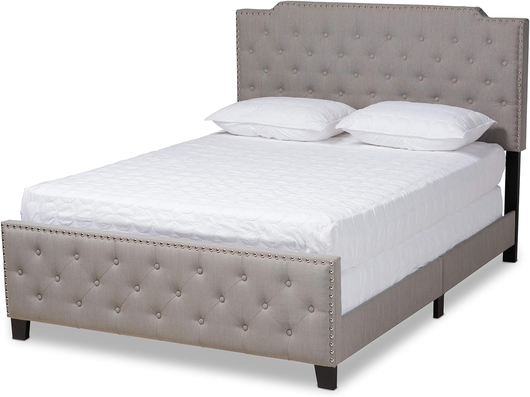 Panel Bed, King, Grey/Black