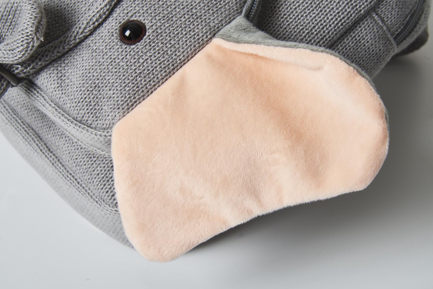 Mochila infantil algodón elefante gris