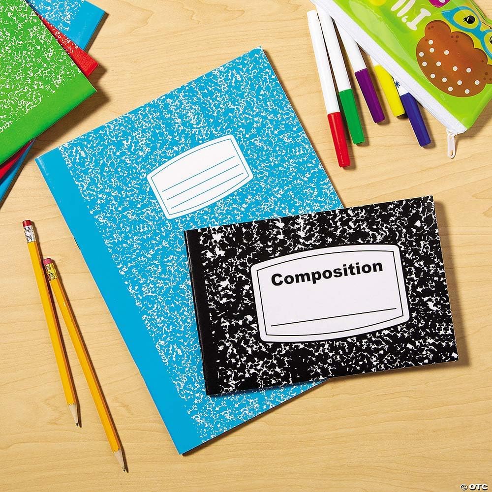 Fun Express Mini Composition Journals - 12 Pieces - Educational and Learning Activities for Kids