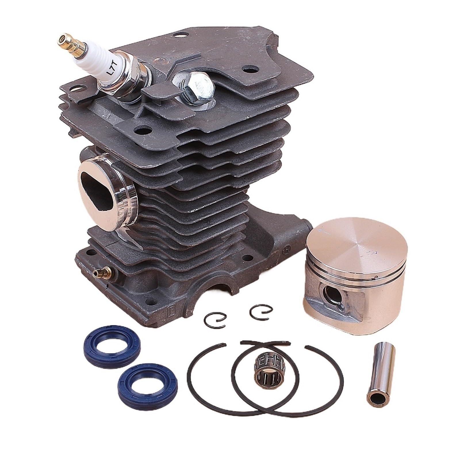 46mm Cylinder Piston Kit Fit for Stihl MS270 MS280 MS 270 280 Decompression Valve Spark Plug Cylinder Piston Gasket Set