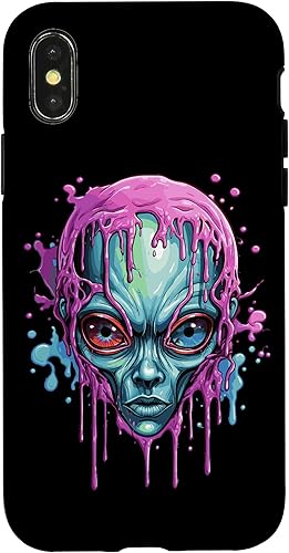 Miniatura 4 de iPhone 14 Pro Colourful alien skull Case