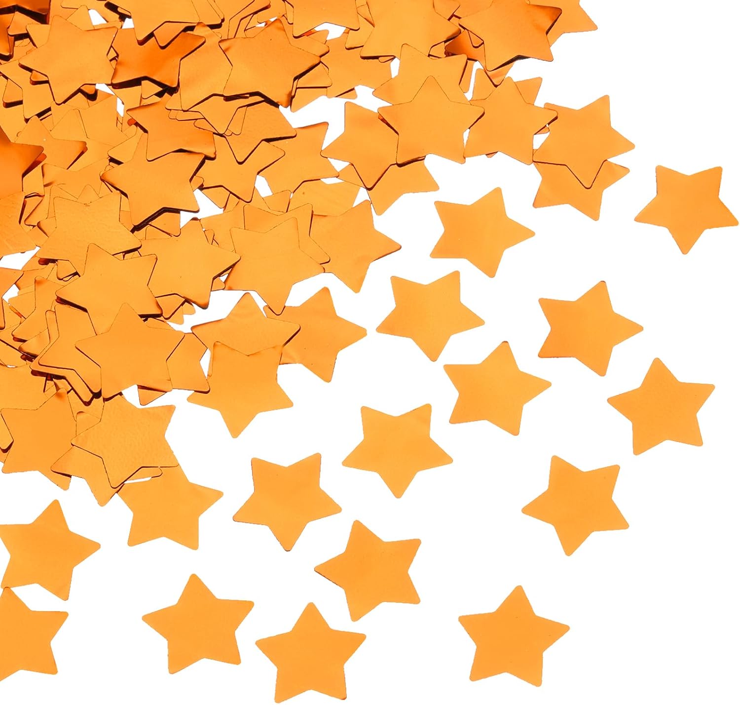 MECCANIXITY 60g Star Confetti Star Glitter Confetti Paper Orange Table Confetti for Birthday Wedding Balloons Party Decorations