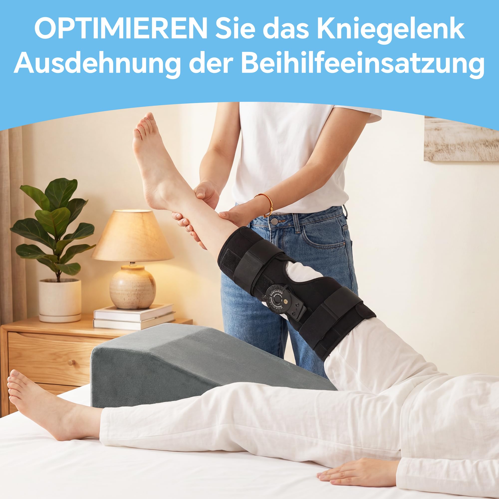 Cojín Elevador de Piernas con Asa, Cojín Ergonómico para Elevar Las Piernas, Soporte Cómodo para Caderas, Rodillas, Pies y Tobillos – Unidad