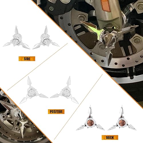 Miniatura 10 de HCmotorku Cubiertas de tuerca de eje delantero de motocicleta, tapa de plástico giratorio para Harley Touring Electra Road Street Glide Softail Dyna