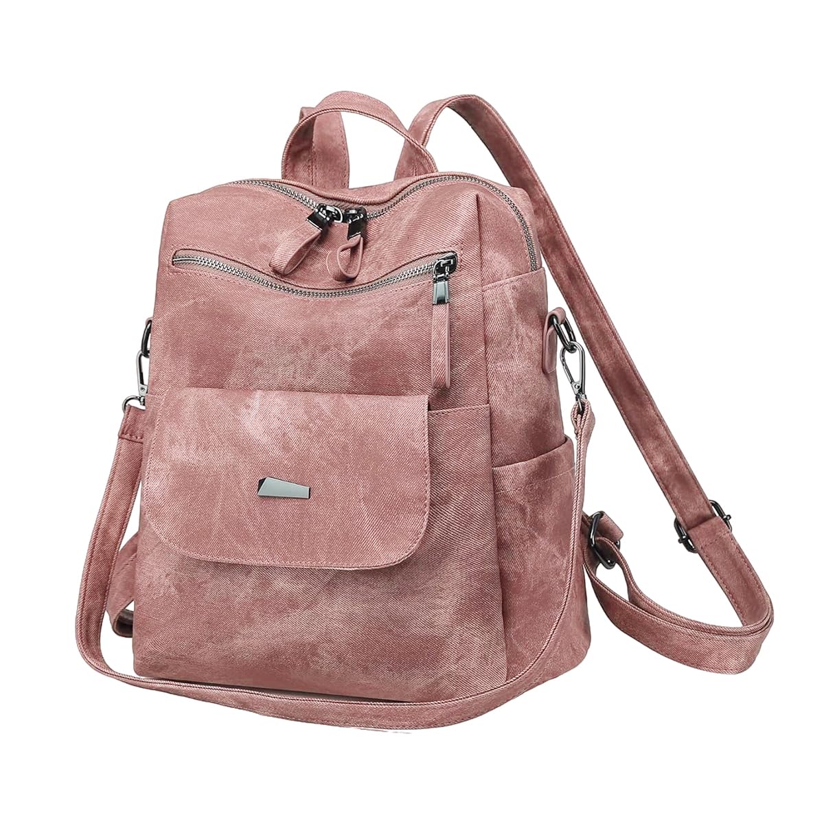 palay PU Leather Backpack for Women Travel Backpack Fashion Pink Casual Shoulder Soft PU Briefcase Travel Bag Sling Bag Handbag for Men Women-picture-10
