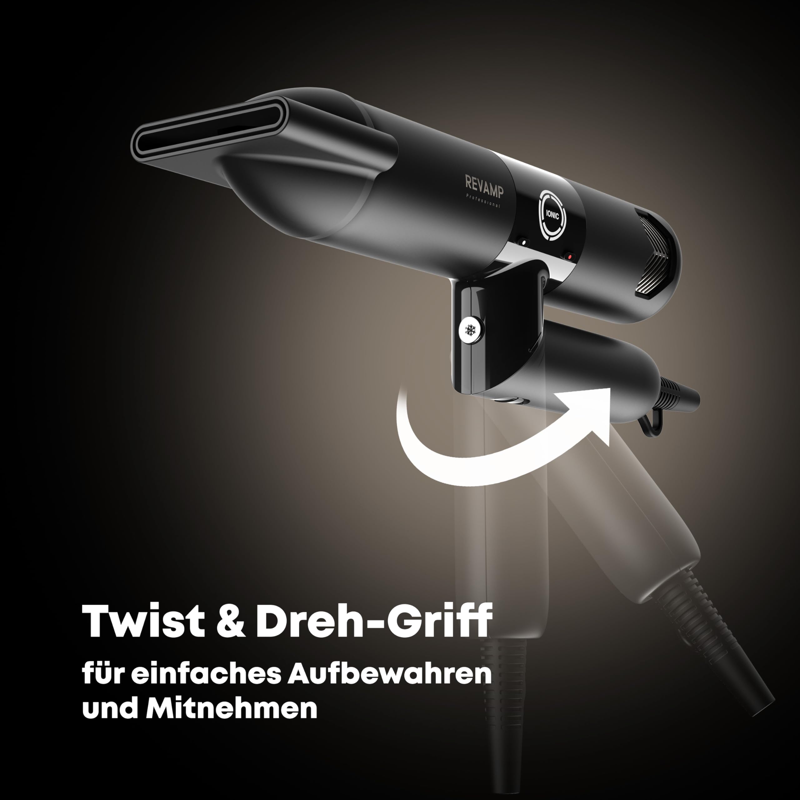 Revamp iGen Progloss professionelle SUPERLITE Haartrockner – 2 Stylingdüsen, 1 Diffusor-Aufsatz, 4 Hitze- und 3 Geschwindigkeitsstufen – Ein Leichtgewicht für unterwegs