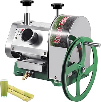 Samger Manual Sugar Cane Juicer Machine Stainless Steel Sugar Cane Juicer Press 110LBS Output per Hour with 2" Large Inlet, 3 Steel Rollers, Handwheel, Sugar Cane Juice Squeezer for Homes and Shops