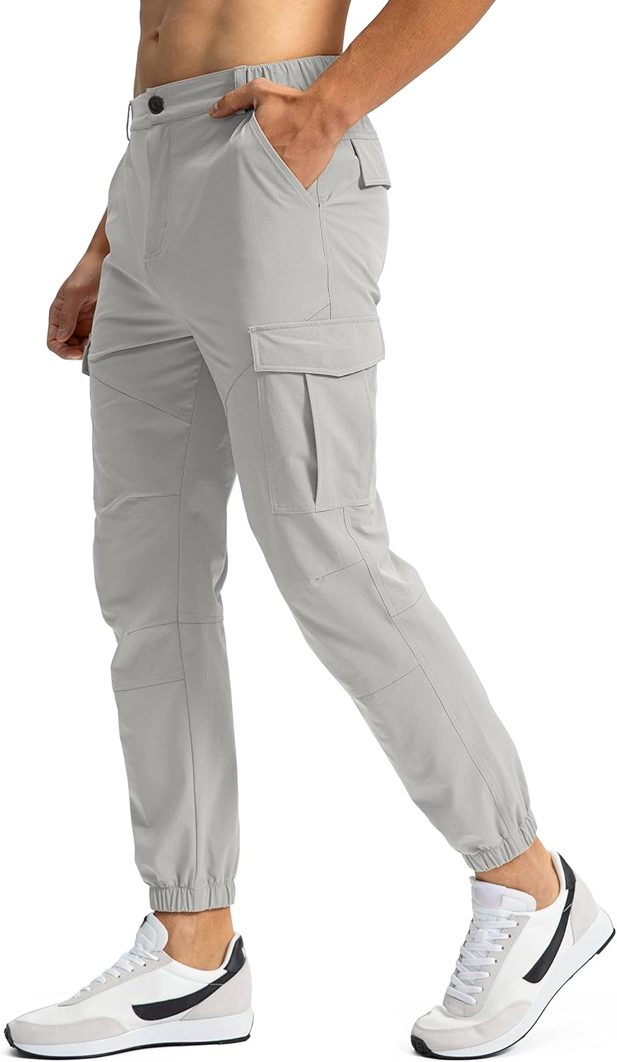 Pinkbomb Men's Hiking Cargo Pants with 7 Pockets Slim Fit Stretch Joggers Golf Cargo Work Pants for Men - Image 2