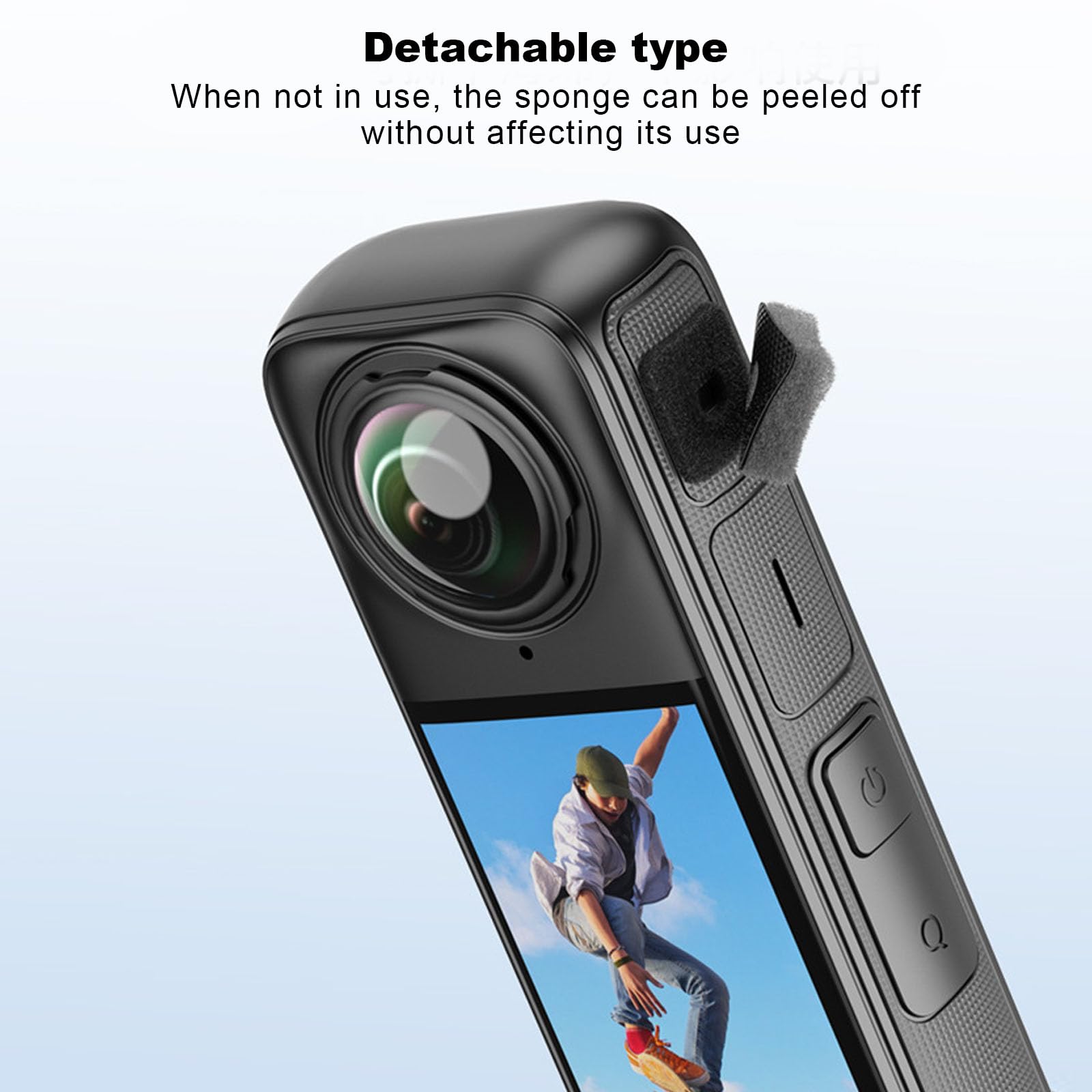 Zestaw 6 akcesoriów do mikrofonu, ochrona przed wiatrem, akcesoria do aparatu Insta360 X4/X3, mikrofon, szyba przednia, pianka przeciwwiatrowa, ochrona przed wiatrem, osłona premium do redukcji szumów