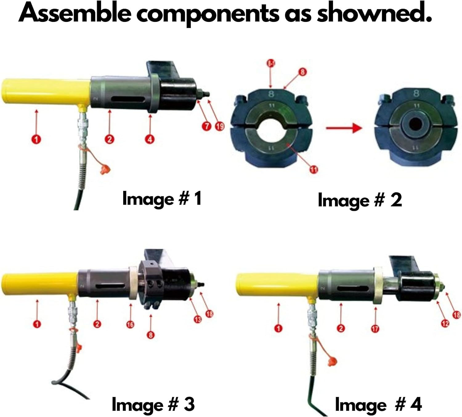 Spring Pin Metal Suspension Bushing Remover & Installer Hydraulic Tool Kit (12Ton) for Volvo & Mack Slotted bushings 20533294 DT 80081311 Alternative to 9996154 9992614 9992671 9999210 9992670