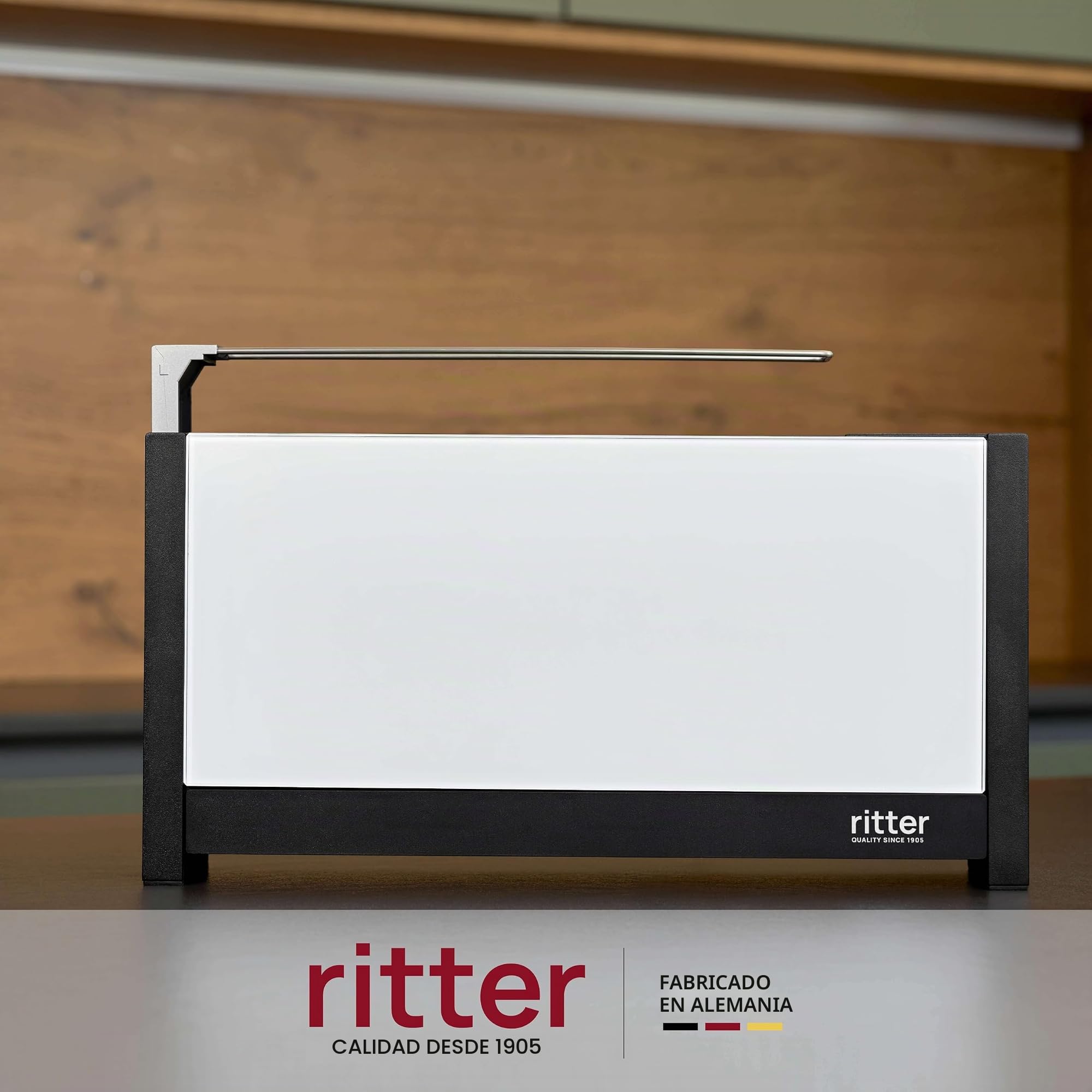 ritter volcano 5, Tostadora de Pan de Ranura Larga con Rejilla para Panecillos, Extra Estrecha, Blanco