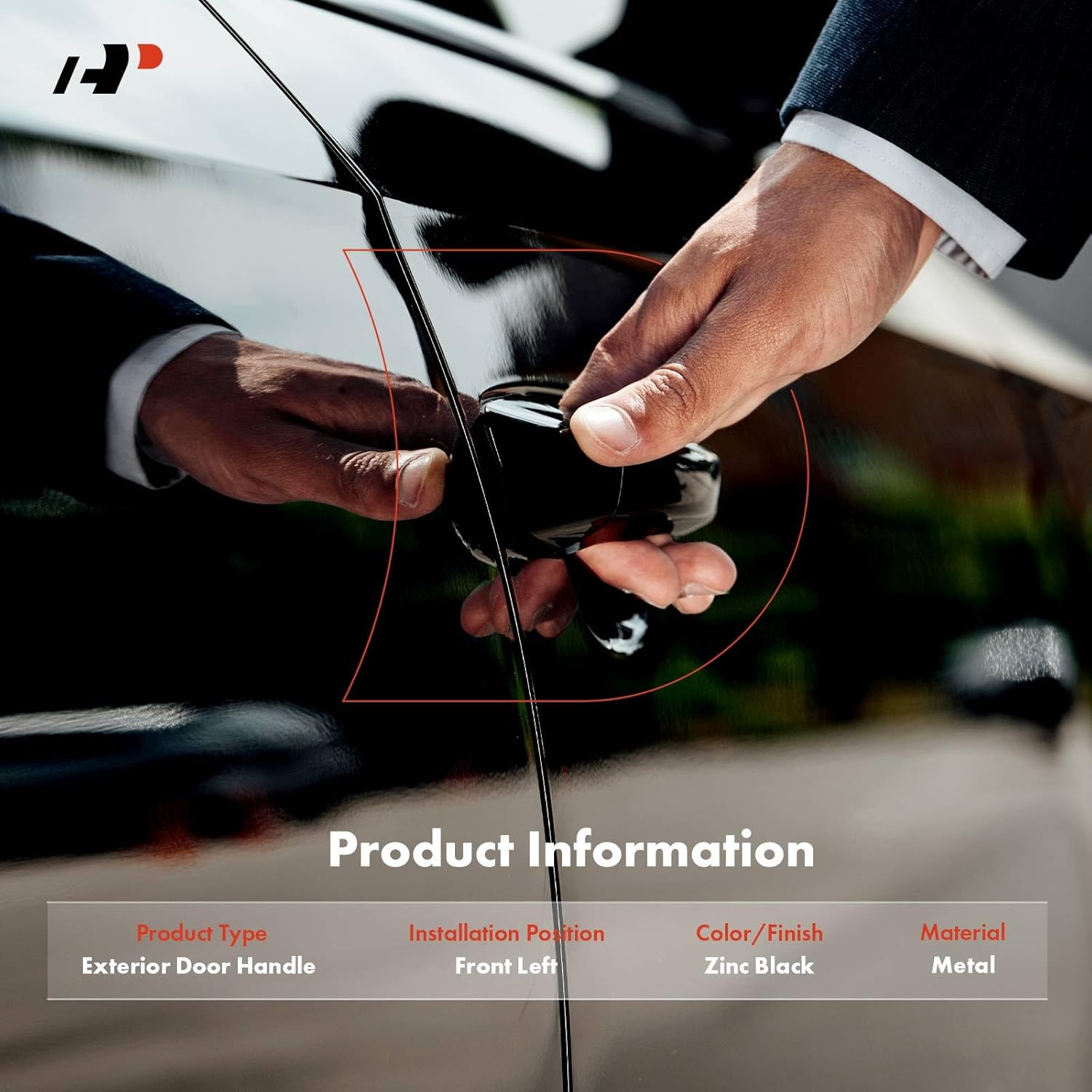 A-Premium Front Left Driver Side Exterior Door Handle Compatible with Volvo VHD 2004-2017, VN 2004, VNL 2004-2018, Zinc Black