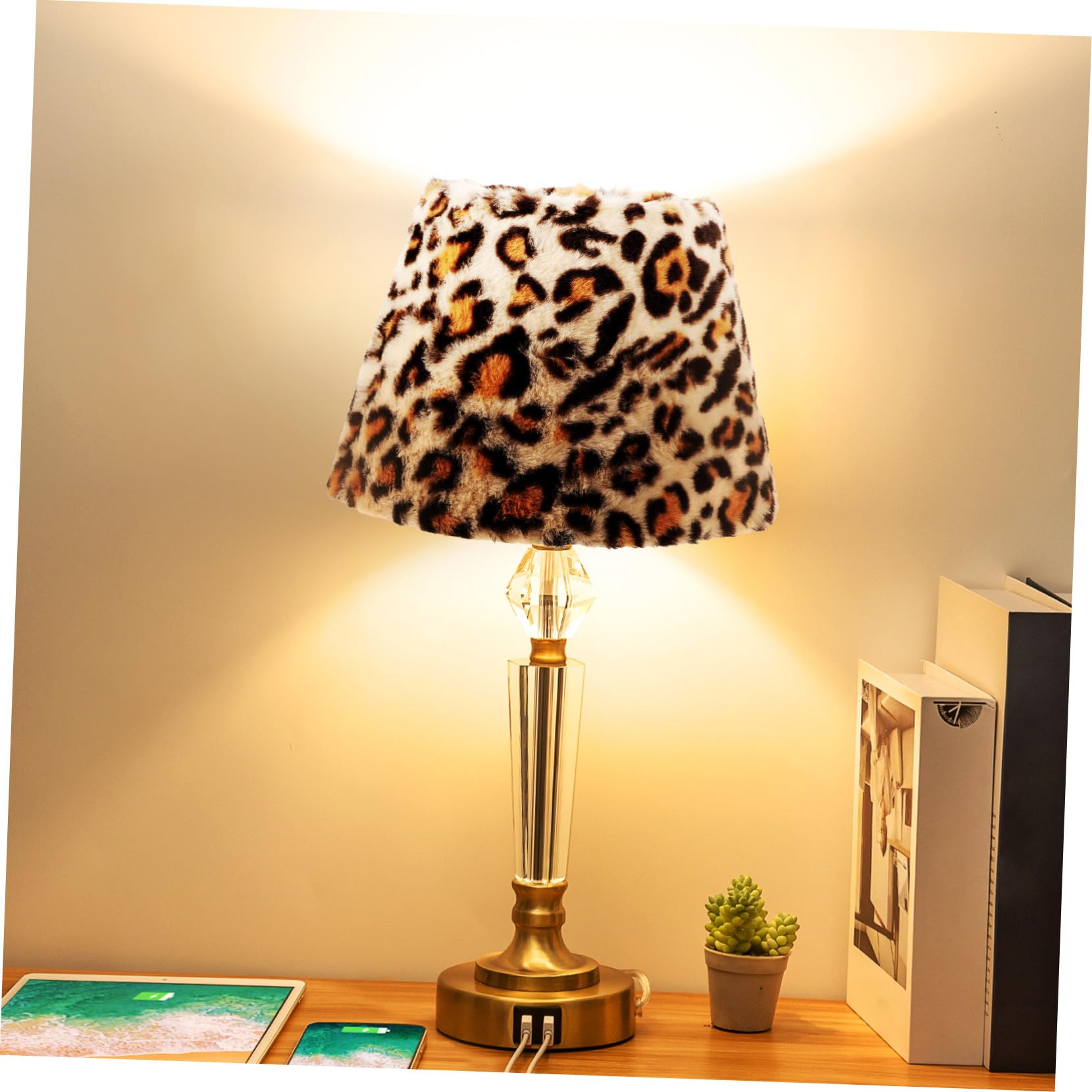 Abat-jour Cylindrique Décoratif en Métal et Tissu Douille E27, Design Créatif, Protection et Style pour Lampe de Table ou Lampadaire