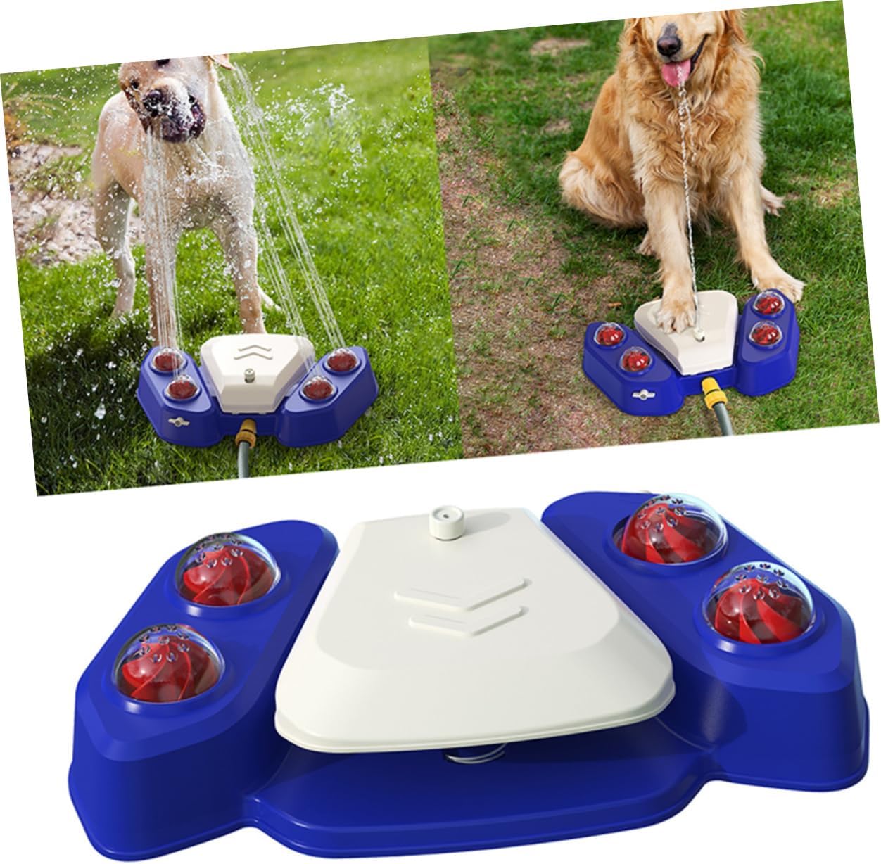 Pet Dog Shower Funny Water Spray Plaything Automatic Sprinkler for Bathing Drinking Keeps Pets Versatile Design for Indoor Outdoor Fun
