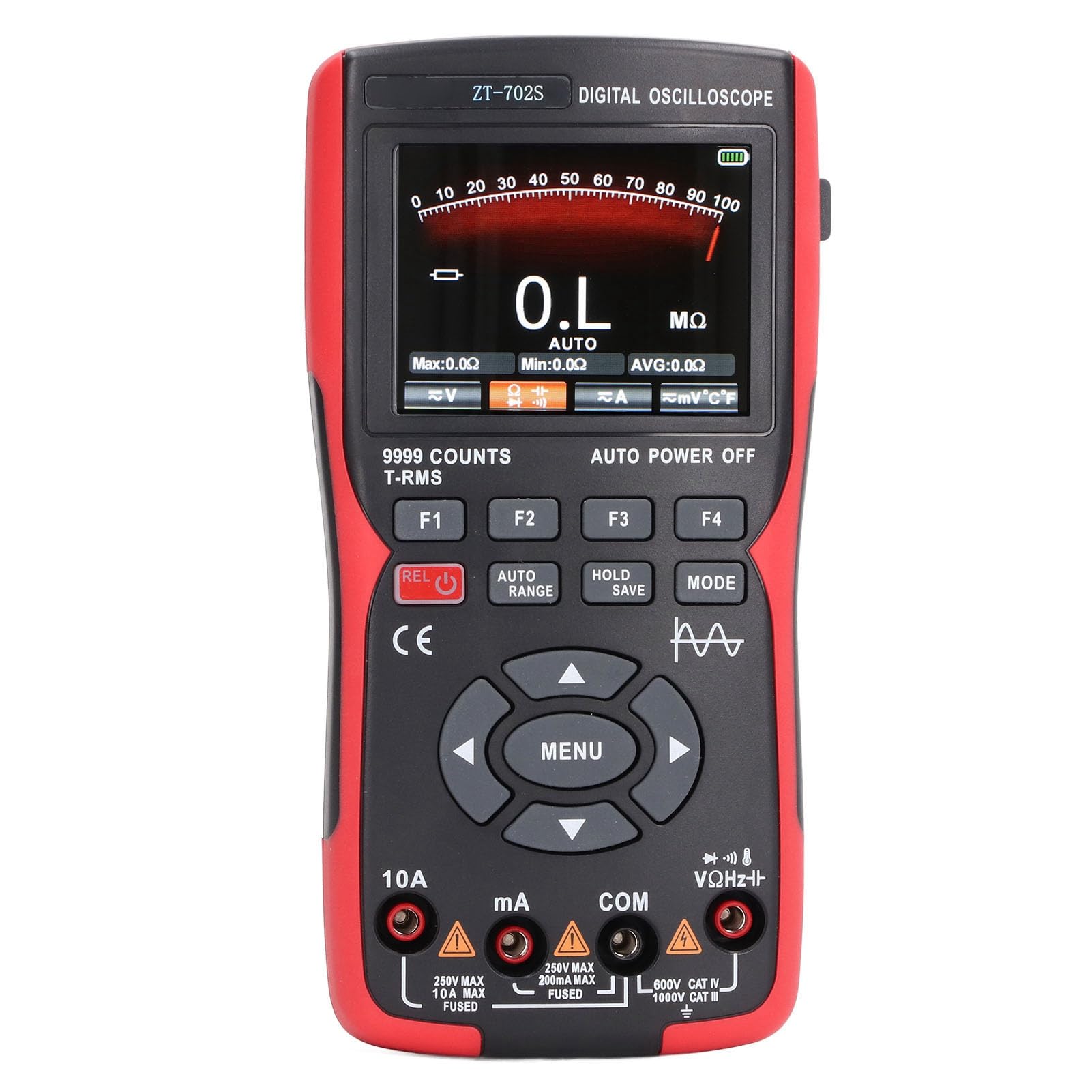 Zunate Handheld Digital Oscilloscope Multimeter 2.8Inch Color