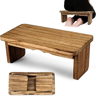 Meditation Bench - Yoga Bench,Wooden Zen Meditation Stool Kneeling Bench for Mindfulness Practice Tea Ceremony and Relaxation Ergonomic Design for Comfort and Support Household,Dark Wood