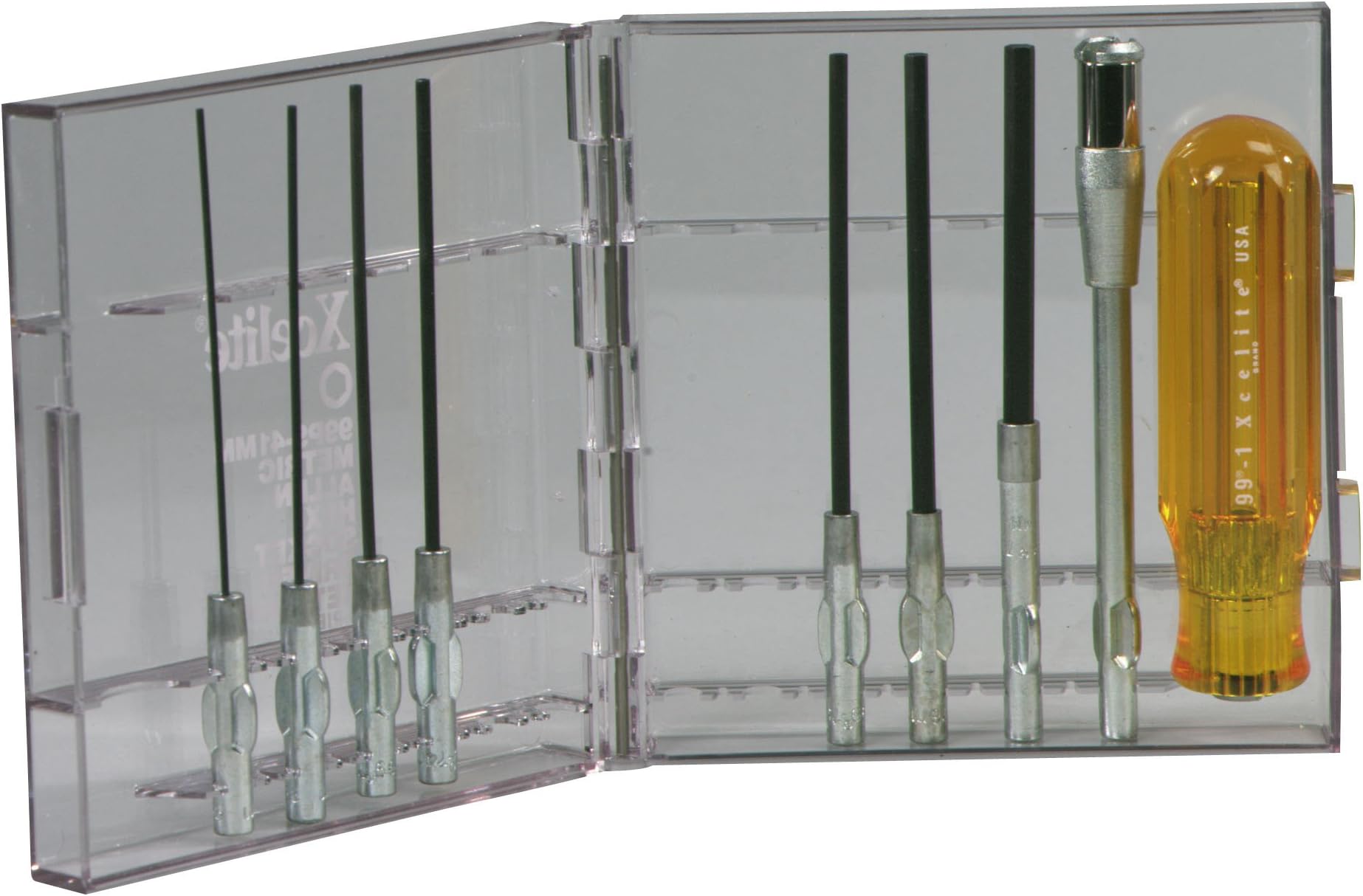 Xcelite 99PS41MM 9-Piece Series 99 Allen Hex Socket Type Screwdriver Set