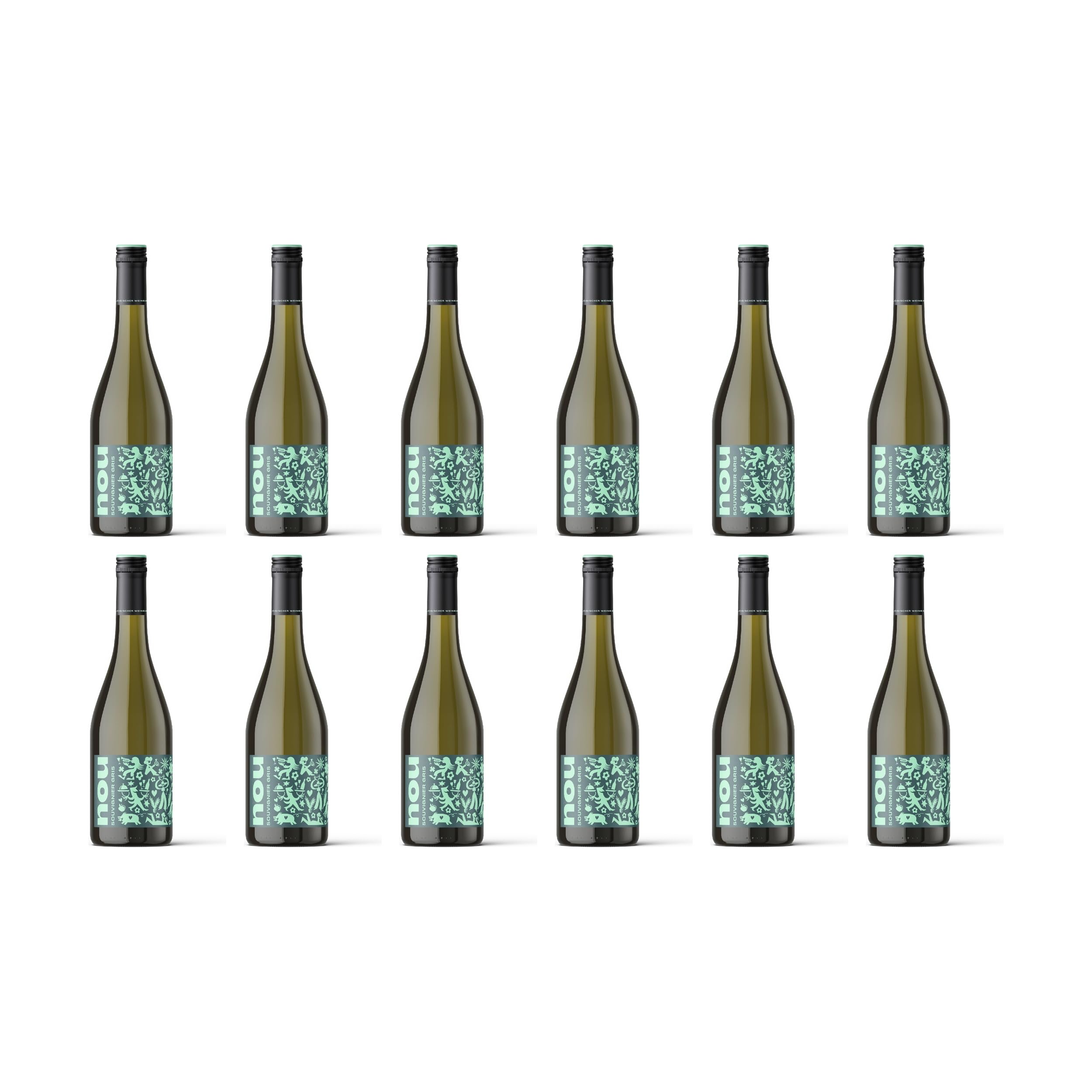 PIWI Kollektiv NOU Souvignier Gris Trocken Weisswein Weiss BIO Deutschland inkl. FeinWert E-Book (12 x 0.75 l)