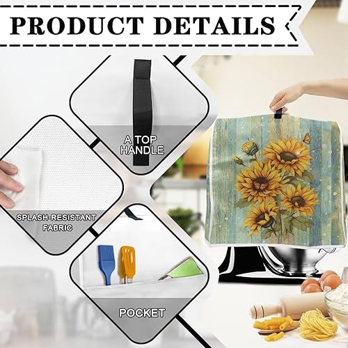 Vista 216 de Funda para batidora de Navidad para Kitchen Aid de 4.5 a 5 cuartos de galón, cubiertas antipolvo para electrodomésticos pequeños de hombre de Un