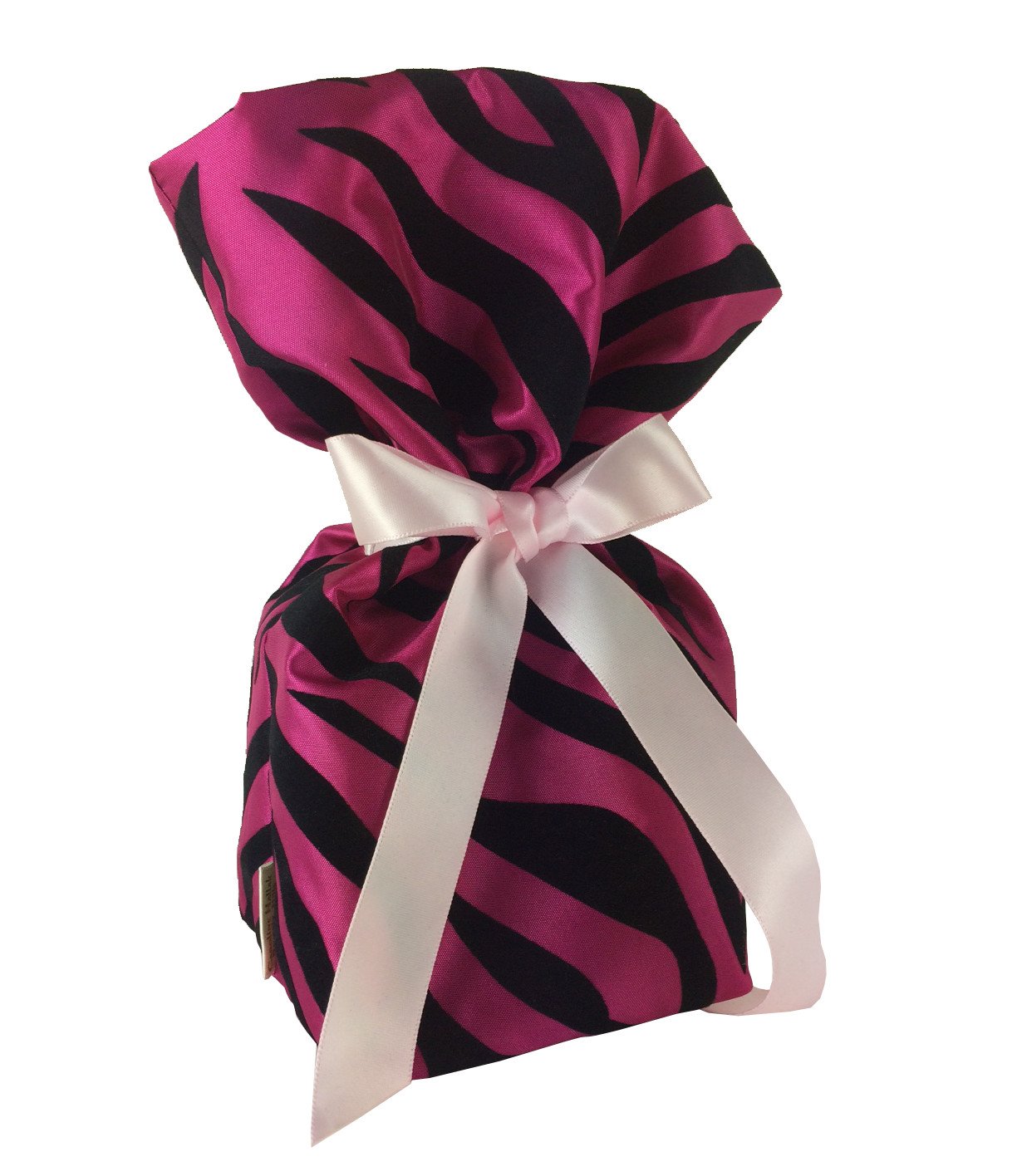 CHC-Beverly Hills ZBA Gift Bags for Cookies, Fuchsia/Black Zebra and Pink Satin Ribbon