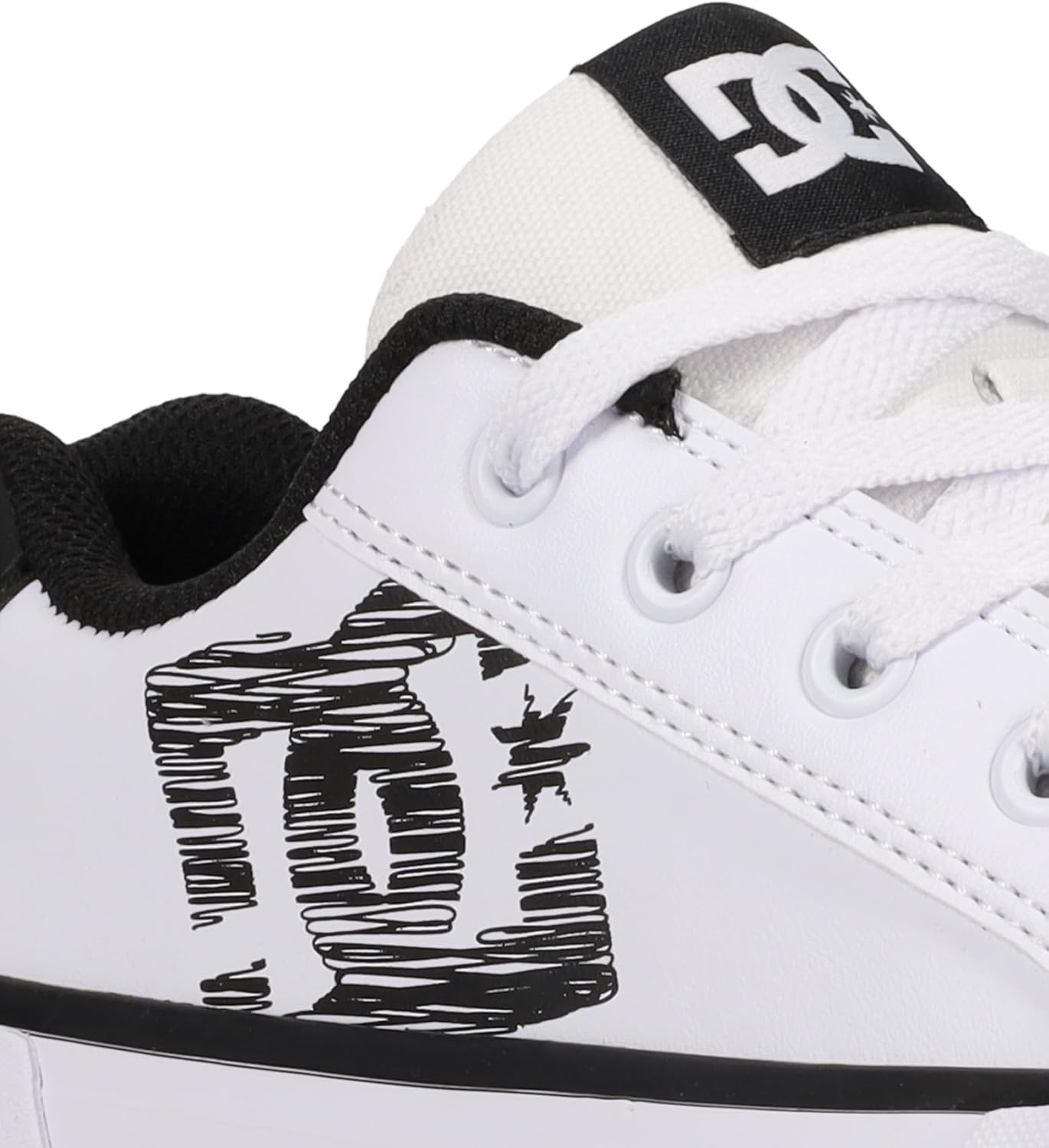 DC Women's Chelsea Platform Skate Shoe White/Black - Image 2