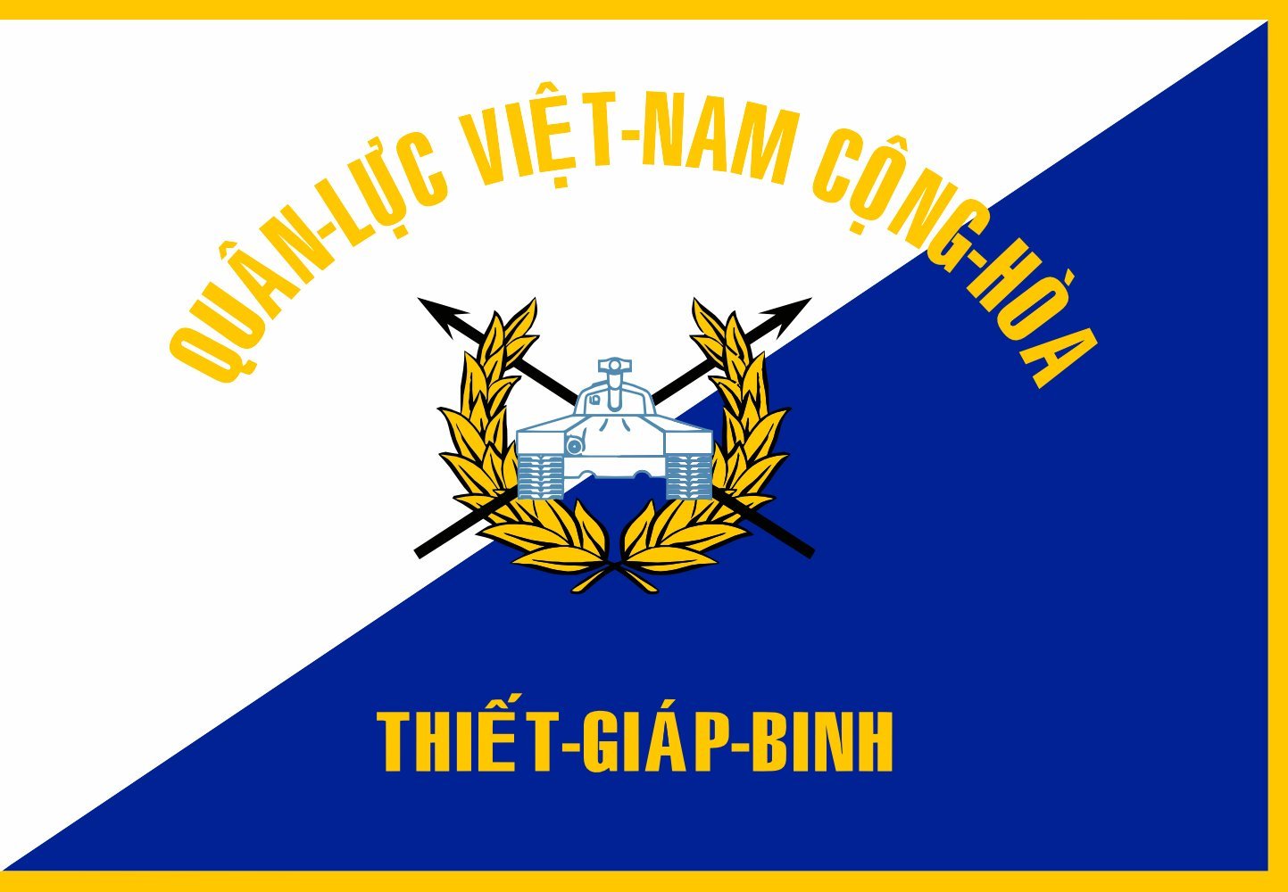 Drapeau ARVN Armored Cavalry Regiment grand format pour collectionneur