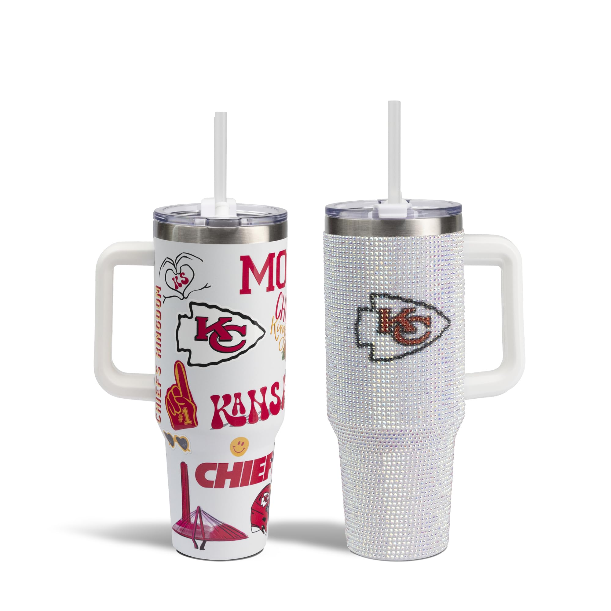 The Memory Company Officially Licensed 2-Pack Game Day Tumblers Team Spirit/Bling, Kansas City Chiefs