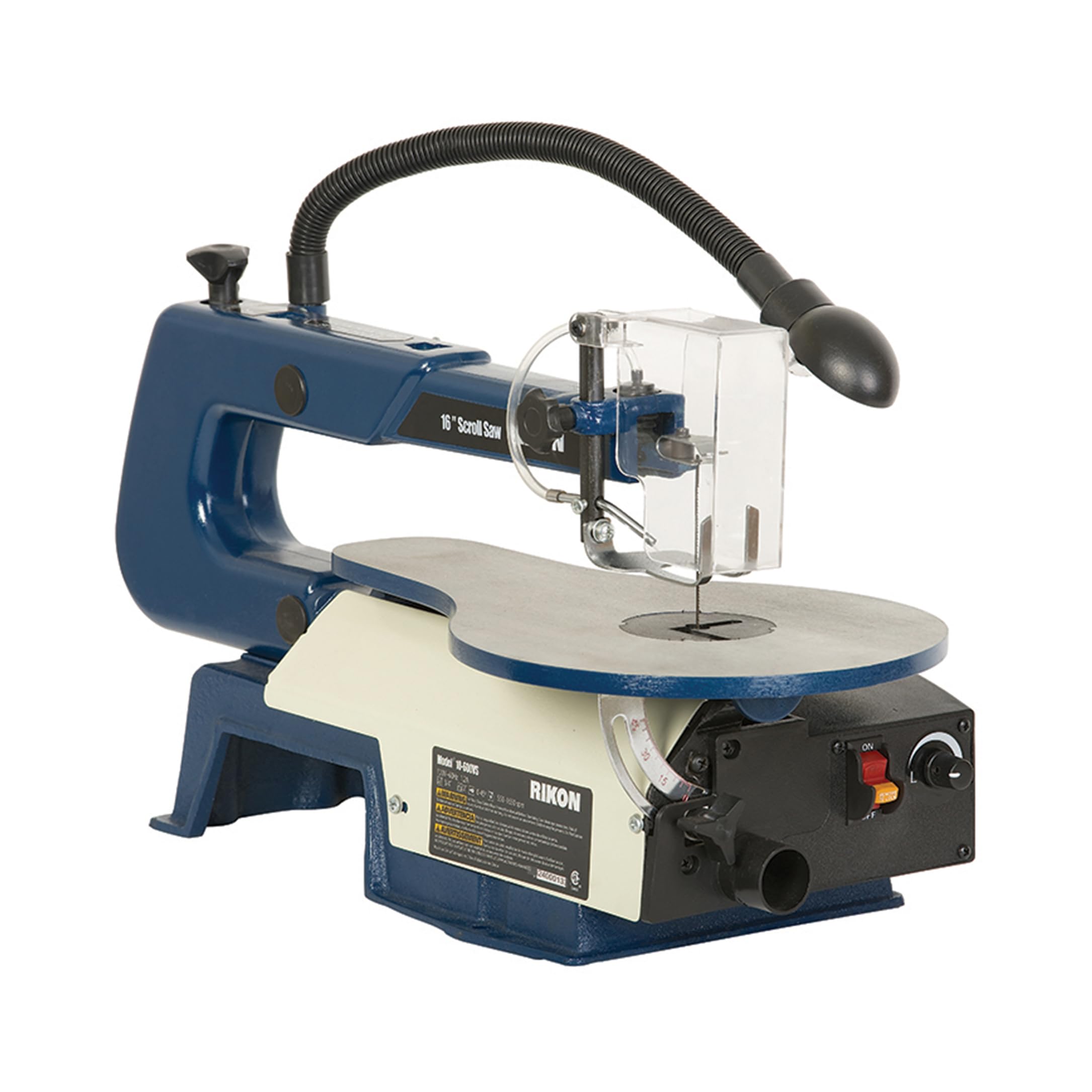 Rikon Power Tools Light Rikon 16" Benchtop Scroll Saw Variable Speed 550-1650Spm 240V With Gooseneck Work 5" Blade