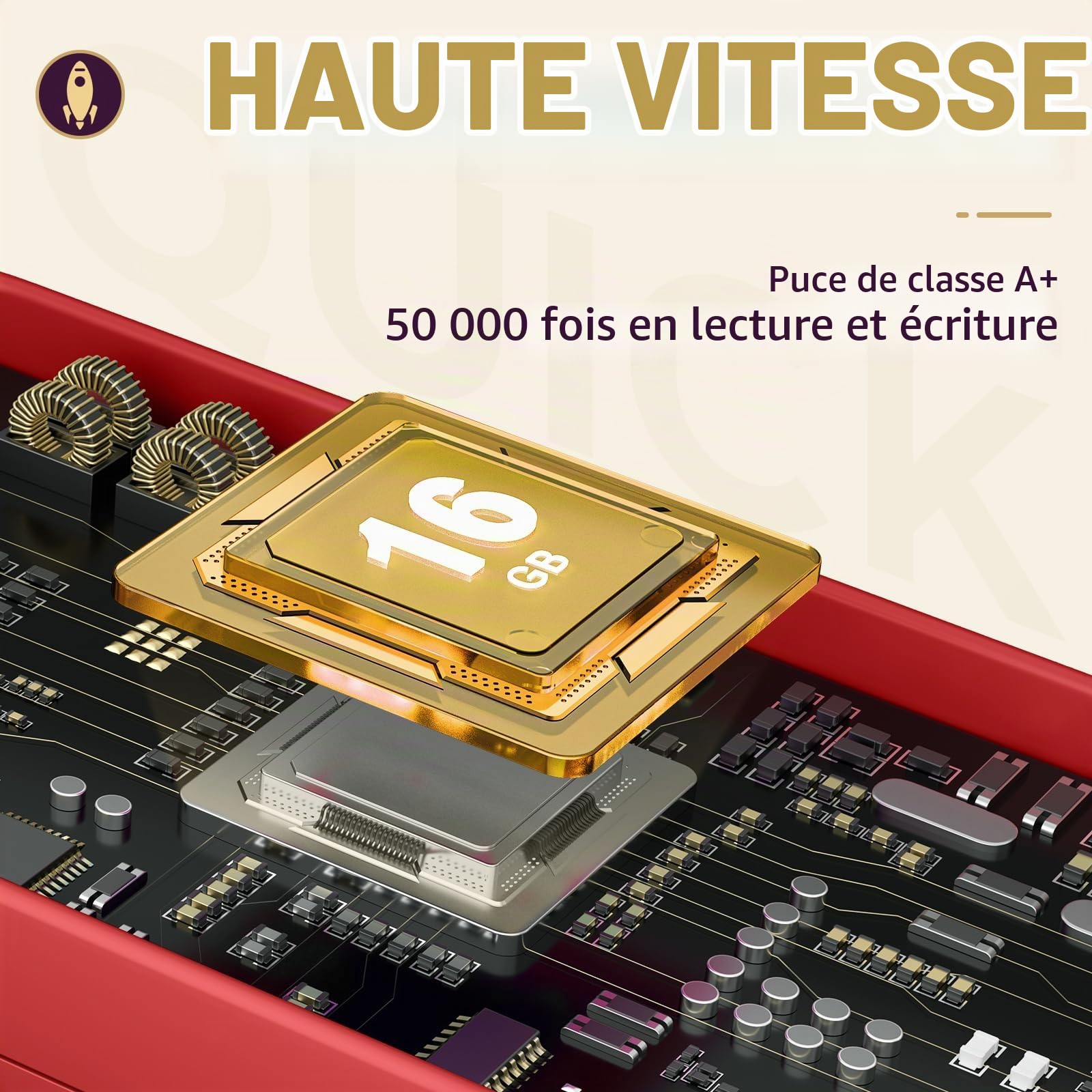 FEBNISCTE Lot de 10 clés USB 16 Go 2.0 - Clé USB Pliable 16 Go - Support de données Pendrive Rouge USB avec 10 Cordes de Poignet