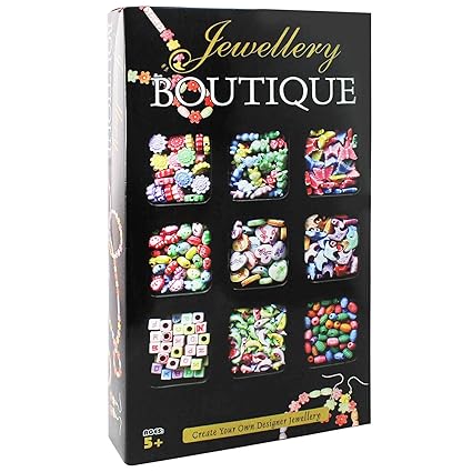 JAPSI Jewellery Making Boutique (Junior) ; Jewellery Boutique; Handmade Jewelry ; DIY Art & Craft Kit for Girls ; Children Fashion Accessories ( Multi Color ) ; 6 Years & Above?
