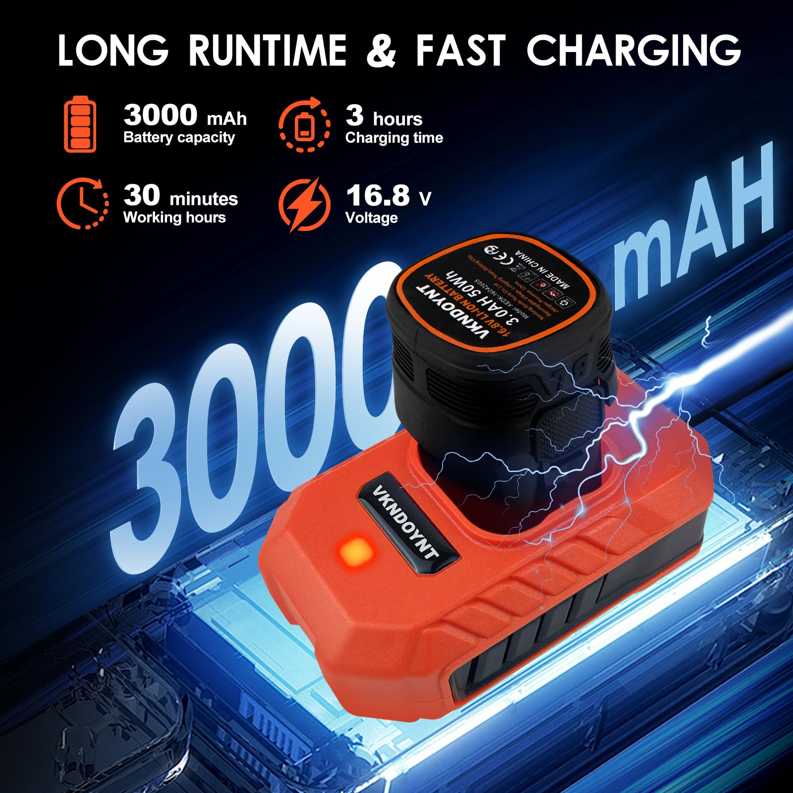 Levigatrice senza spazzole piccola con 36 fogli di carta abrasiva, 2 levigatrice senza fili a velocità variabile (0-500/0-3000 RPM), batteria da 3.0Ah, levigatrice elettrica mini compatta per legno