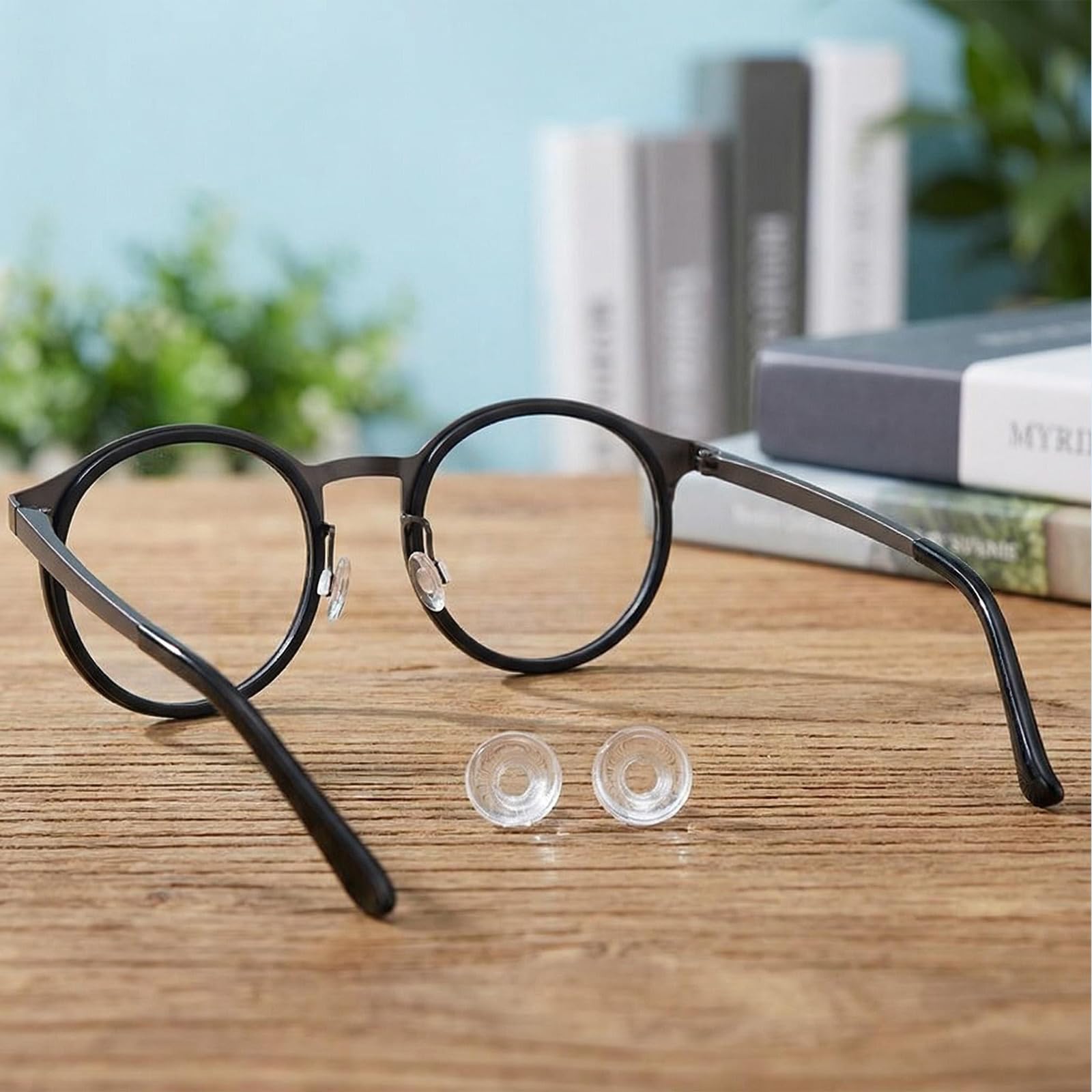 10 Pares de Almohadillas para Gafas Nariz, Almohadillas Nariz Gafas Silicona Suave Transparente, Antideslizantes para Insertar en Gafas y Gafas de Sol — view 5